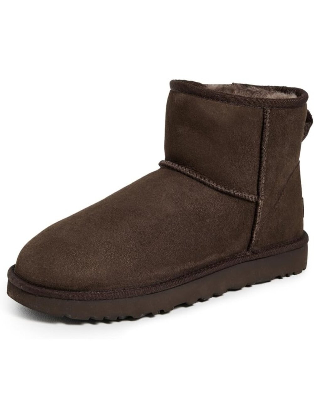 Ugg Women's Dusty Cocoa Round Toe Imported Leather Classic Mini Ii Ankle Boots